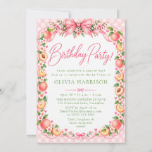 Whimsical Fruit Garden Birthday Invitation