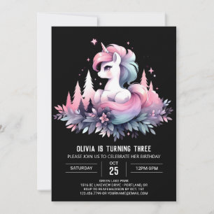 Whimsical Fun Horse Birthday Invitation