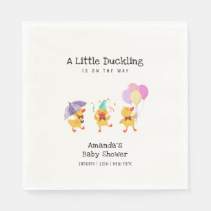 Whimsical Fun Party Little Duckling Baby Shower Napkin