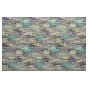 Whimsical Fun Violet Purple Taupe Teal Stripes Art Fabric