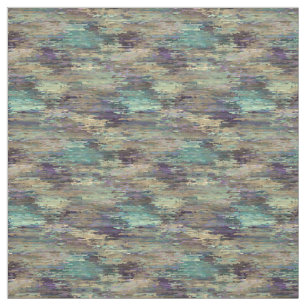 Whimsical Fun Violet Purple Taupe Teal Stripes Art Fabric