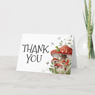 Whimsical Fungi Mushroom Fall Thank you Card