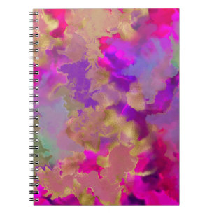 Whimsical funky abstract trendy style notebook