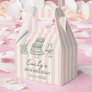 Whimsical Funky Quirky 30th Birthday Party Favor Box