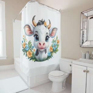 Whimsical Funny Animal Douche Rideaux