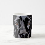 Whimsical Funny Black Great Dane Watching You Coffee Mug<br><div class="desc">Feel like you're being watched? Well... you are! this whimsical Black Great Dane Watercolor design will make sure you don't forget your furry friend. This would make a great gift for a friend or family member who loves dogs or specifically Great Danes.</div>