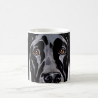 Whimsical Funny Black Great Dane Watching You