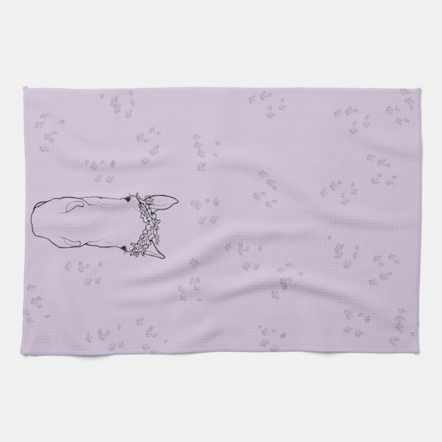 Whimsical funny horse lover equestrian gift Snoot Kitchen Towel (Horizontal)