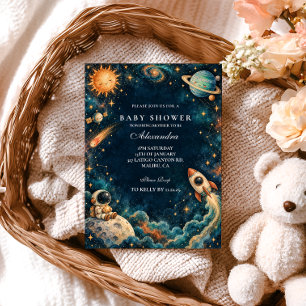 Whimsical Galaxy Baby Shower Invitation
