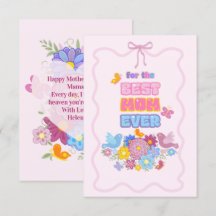 Whimsical Garden Birds & Butterflies Best Mom Ever