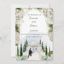 Whimsical Garden Chateau Altar Wedding Invitation