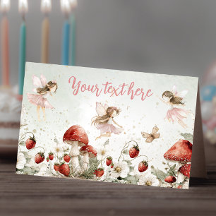 whimsical garden fairies birthday Food Tent Place Card