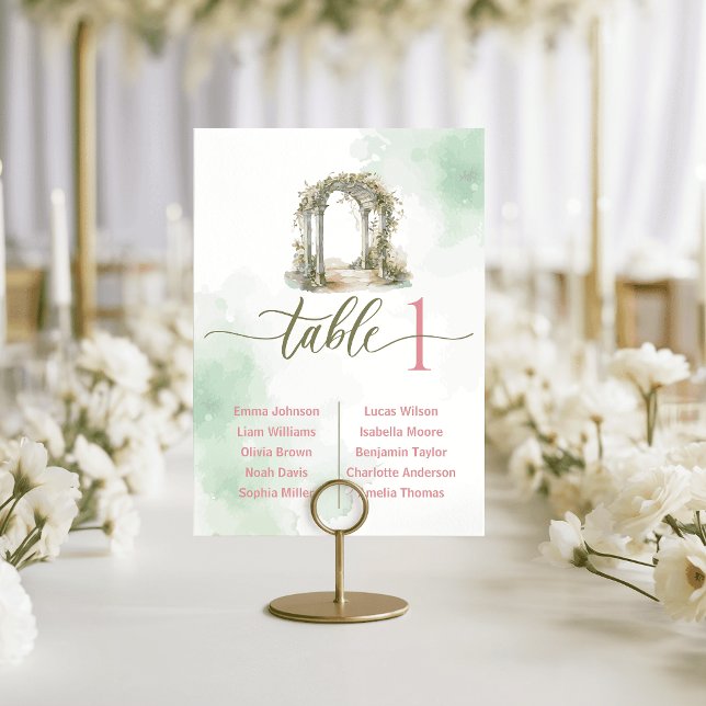 Whimsical Garden Gate Wedding Table Cards Seating (Whimsical Garden Gate Wedding Table Cards Seating)