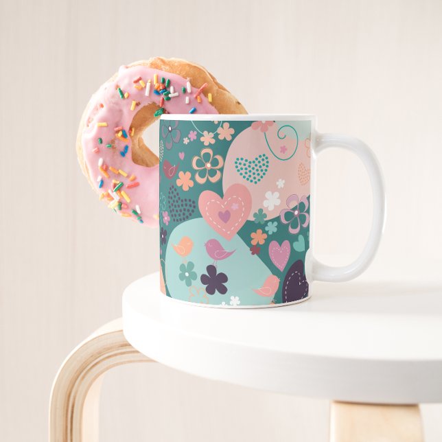 Whimsical Garden in Bright Pastel Colours Coffee M Mug (Creator Uploaded)