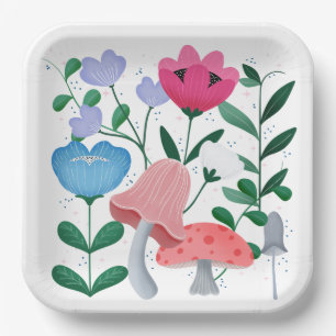 Whimsical Garden Paper Plate