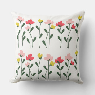 Whimsical Garden Rows Pillows