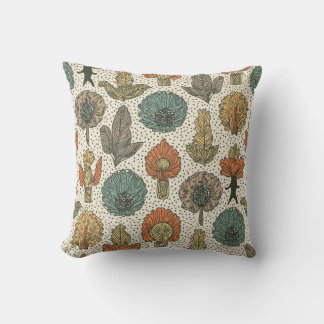 Whimsical Garden Throw Pillow