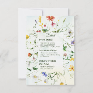 Whimsical Garden Watercolor  Wild Flower Summer 