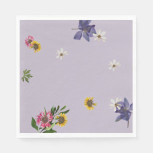 Whimsical Garden Wildflower  Napkin