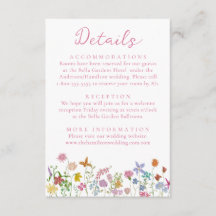 Whimsical Garden Wildflower Wedding Details
