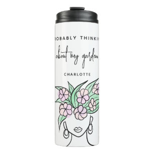 Whimsical Gardener Personalized Thermal Tumbler