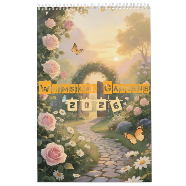 Whimsical Gardens – A Year of Enchanted Nature Calendar (Cover)