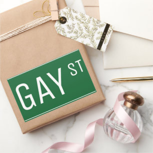 Whimsical Gay Street Sign Pride Queer LGBTIQ Party Sticker