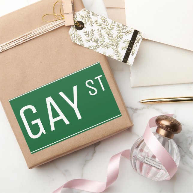 Whimsical Gay Street Sign Pride Queer LGBTIQ Party Sticker (Gifting)