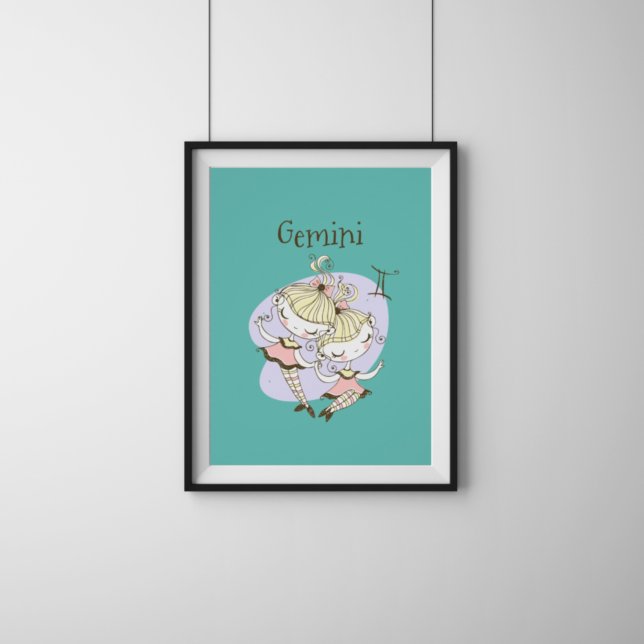 Whimsical Gemini Twin Girls Poster (Creator Uploaded)