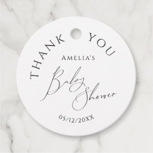 Whimsical Gender Neutral Baby Shower Thank You Favour Tags