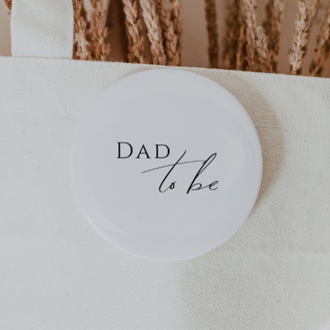 Whimsical Gender Neutral Dad To Be 2 Inch Round Button (Creator Uploaded)
