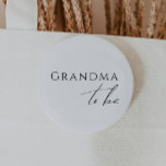 Whimsical Gender Neutral Grandma To Be 2 Inch Round Button<br><div class="desc">Introducing our whimsical gender-neutral grandma-to-be button—perfect for any season, whether it's fall, winter, spring, or summer! This button has a boho-chic vibe with modern, elegant calligraphy and a minimalist black-and-white design. It's pretty and unique, with a touch of vintage shabby chic, making it perfect for both boys and girls. Plus,...</div>