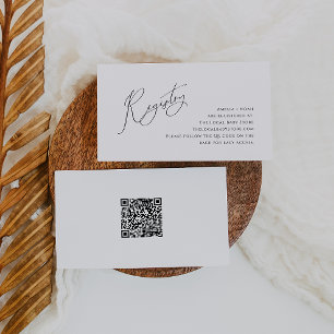 Whimsical Gender Neutral QR Code Baby Registry Enclosure Card