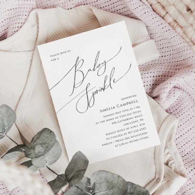 Whimsical Genre Neutre Baby Sprinkle Invitation (Créateur téléchargé)
