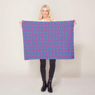 Whimsical Geometric Pattern Fleece Blanket
