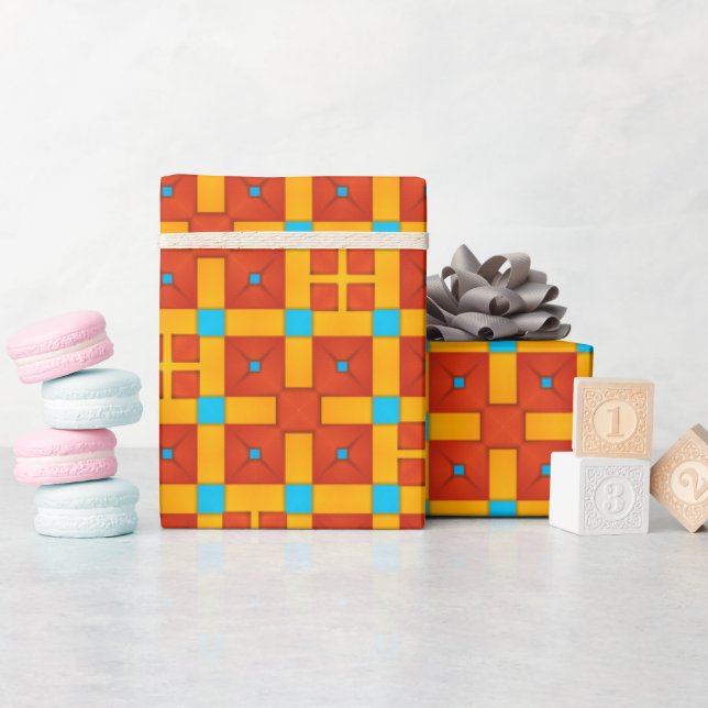 Whimsical Geometric Wrapping Paper (Baby Shower)