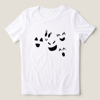 Whimsical Ghost Face Cute Halloween Tri-Blend Shirt