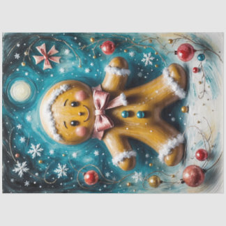 Whimsical Gingerbread Dreamscape Christmas Tissue Paper