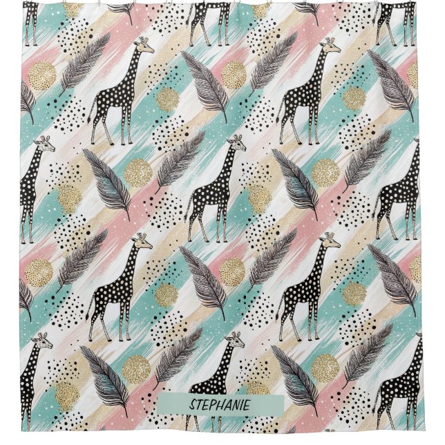 Whimsical Giraffe Polka Dot Pattern – Pastel (Front)