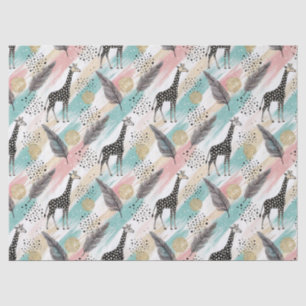 Whimsical Giraffe Polka Dot Pattern – Pastel Tissue Paper