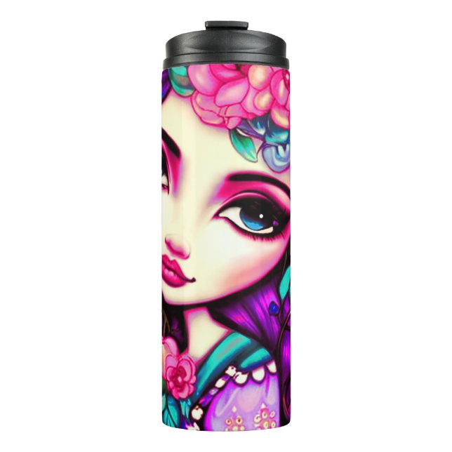 Whimsical Girl Artistic  Thermal Tumbler (Front)