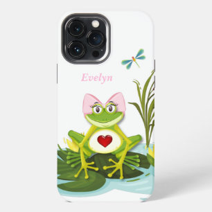 Whimsical Girl Frog   Personalized iPhone 13 Pro Max Case