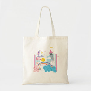 Whimsical Girl Library Book Tote Bag