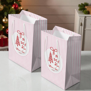 Whimsical Girl Oh What Fun 1st Birthday Party Medium Gift Bag