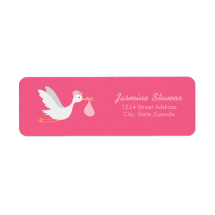 Whimsical Girl Stork Baby Shower