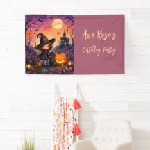 Whimsical Girl Witch Halloween Birthday Party 