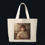 Whimsical Girl with Coffee Tote Bag<br><div class="desc">Whimsical Girl with Coffee Tote Bag Carry your essentials in style with this Whimsical Girl Tote Bag. This tote features a charming and imaginative illustration of a whimsical girl designed with soft colors and playful artistic elements. perfect for shopping, books, errands, or everyday use, it combines creativity and practicality in...</div>