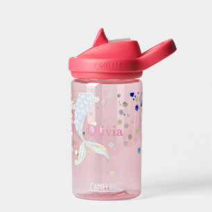Whimsical Glitter Mermaid Beachy Under the Sea Water Bottle
