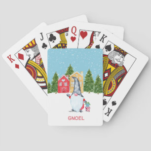 Whimsical Gnome Christmas Playing Cards