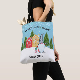 Whimsical Gnome Christmas Tote Bag